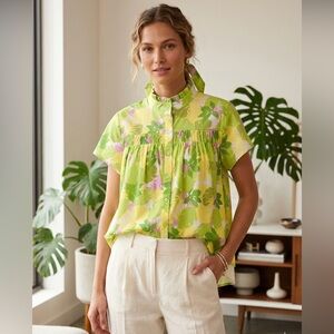 SOFIA MADE IN ITALY “Eloise” Floral Top Designer Medium